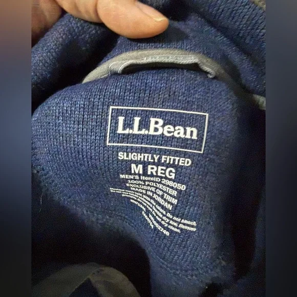 L.L. Bean Men's Heathered Blue Turtleneck Sweater - Picture 5 of 5